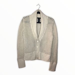 Kenneth Cole New York Cream Open Knit Sweater Sz L